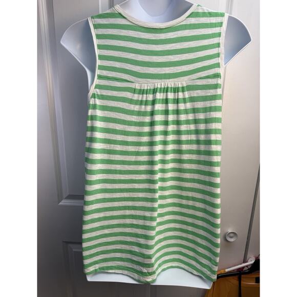 Caslon Women's Large Green & White Striped Tank Top LightWeight Cute NWT - Picture 7 of 10